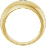 14K White .25CT Natural Diamond Dome Ring variant--14K-yellow-gold variant--Diamond-Nat variant--Diamond-Lab