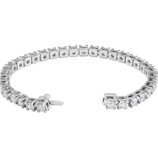 14K White 8CTW Lab-Grown Diamond Line 7 1/4" Bracelet white gold variant--14K-white-gold variant--Diamond-Lab variant--8-CT