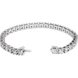 14K White 10CTW Lab-Grown Diamond Line 7 1/4" Bracelet white gold variant--14K-white-gold variant--Diamond-Lab variant--10-CT