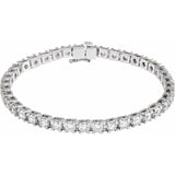 Lab-grown diamond tennis bracelet in 14K gold, showing diamond brilliance white gold variant--14K-white-gold variant--Diamond-Lab variant--6-CT