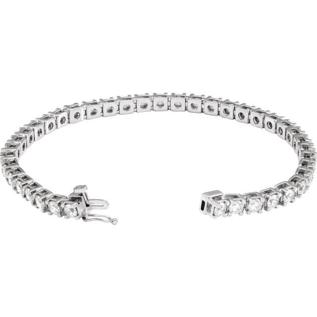 14K White 6CTW Lab-Grown Diamond Link 7 1/4" Bracelet white gold variant--14K-white-gold variant--Diamond-Lab variant--6-CT