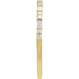14K white gold Shorty Stackable Diamond Band