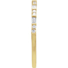 14K white gold Shorty Stackable Diamond Band