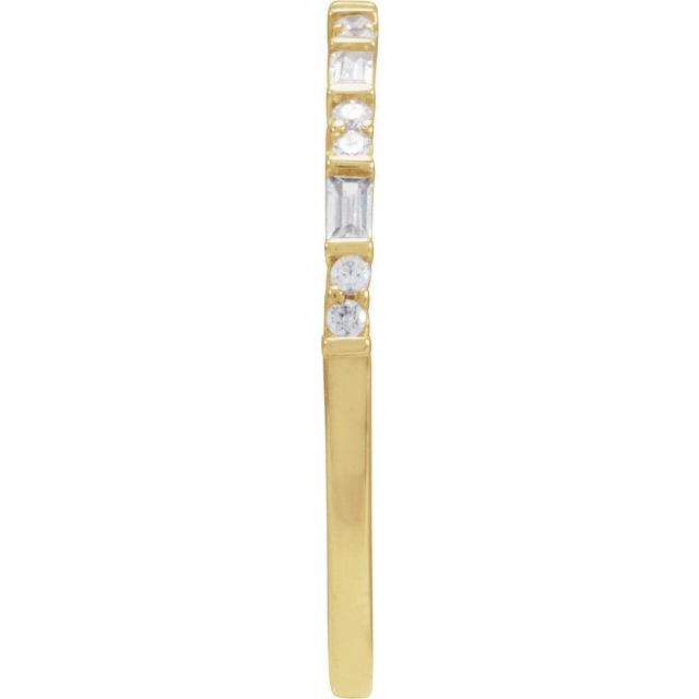 14K white gold Shorty Stackable Diamond Band