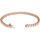 14K Rose 6 CTW Lab-Grown Diamond Link 7 1/4" Bracelet