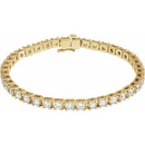 Lab-grown diamond tennis bracelet in 14K yellow gold, product view yellow gold variant--14K-yellow-gold variant--Diamond-Lab variant--6-CT