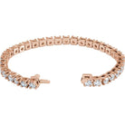14K Rose 10 CTW Lab-Grown Diamond Link 7 1/4" Bracelet