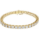 Lab-grown diamond tennis bracelet in 14K gold, clasp detail yellow gold variant--14K-yellow-gold variant--Diamond-Lab variant--10-CT