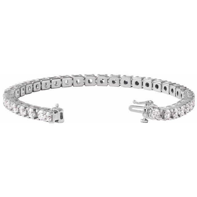 14K White 9CTW Lab-Grown Diamond Link 7 1/4" Bracelet white gold variant--14K-white-gold variant--Diamond-Lab variant--9-CT