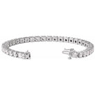 14K White 9 CTW Lab-Grown Diamond Link 7 1/4" Bracelet