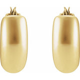 Gold huggy hoop earrings, alternate angle showing hoop width variant--Default-Title