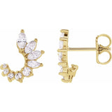 Diamond curve earrings in 14K yellow gold with natural diamonds variant--14K-yellow-gold