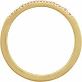 Tourmaline stackable band in 14K gold, close-up of stones variant--14K-yellow-gold