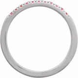 Tourmaline stackable band in 14K gold, on hand variant--14K-white-gold