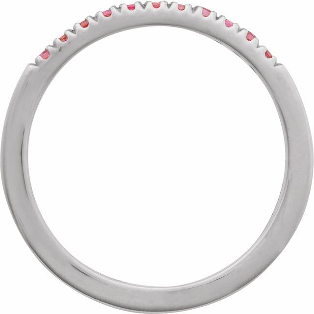 Tourmaline stackable band in 14K gold, on hand variant--14K-white-gold