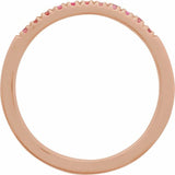 Tourmaline stackable band in 14K gold, front view variant--14K-rose-gold