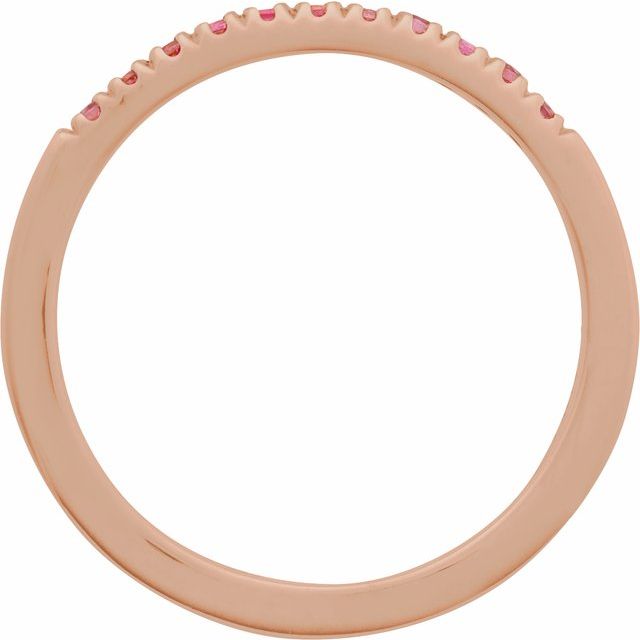 Tourmaline stackable band in 14K gold, front view variant--14K-rose-gold