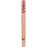 Tourmaline stackable band in 14K gold, on hand variant--14K-rose-gold