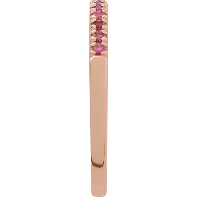 Tourmaline stackable band in 14K gold, on hand variant--14K-rose-gold
