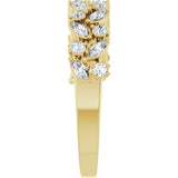 Side View of a the Garland Diamond Band in Yellow Gold variant--14K-yellow-gold variant--Diamond-Lab variant--Diamond-Nat