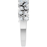 Side View of a the Garland Diamond Band in White Gold variant--14K-white-gold variant--Diamond-Lab variant--Diamond-Nat variant--Platinum