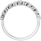Side View of a the Garland Diamond Band in White Gold variant--14K-white-gold variant--Diamond-Lab variant--Diamond-Nat variant--Platinum