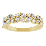 Garland Diamond Band in Yellow Gold variant--14K-yellow-gold variant--Diamond-Lab variant--Diamond-Nat