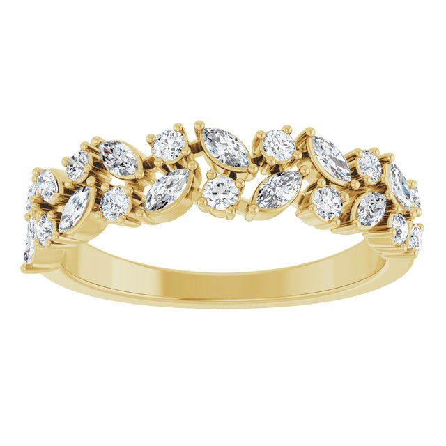Garland Diamond Band in Yellow Gold variant--14K-yellow-gold variant--Diamond-Lab variant--Diamond-Nat