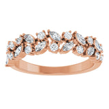 Garland Diamond Band in Rose Gold variant--14K-rose-gold variant--Diamond-Lab variant--Diamond-Nat
