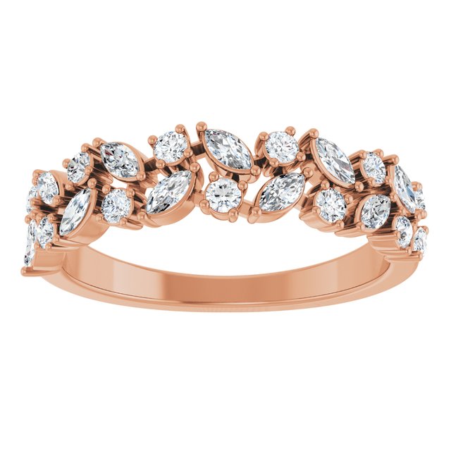 Garland Diamond Band in Rose Gold variant--14K-rose-gold variant--Diamond-Lab variant--Diamond-Nat