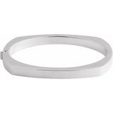 Hinged bangle bracelet in sterling silver Silver variant--Sterling-Silver