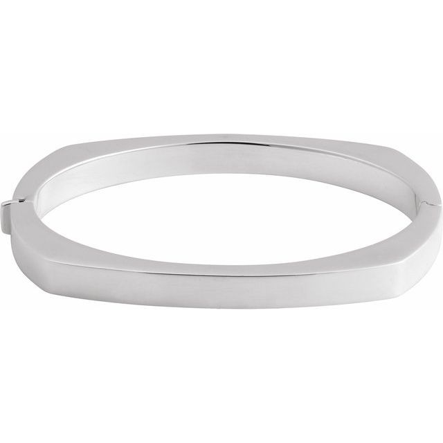 Hinged bangle bracelet in sterling silver Silver variant--Sterling-Silver