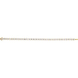 Diamond tennis bracelet styled on model wrist, emerald-cut 10.5CT in gold rose gold variant--14K-rose-gold