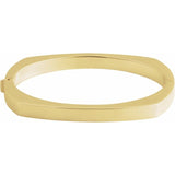 Hinged bangle bracelet in 14K yellow gold