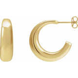 Everyday gold C hoop earrings yellow gold variant--14K-yellow-gold