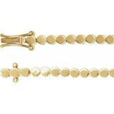 14K Yellow Geometric Line 7" Bracelet yellow gold variant--14K-yellow-gold