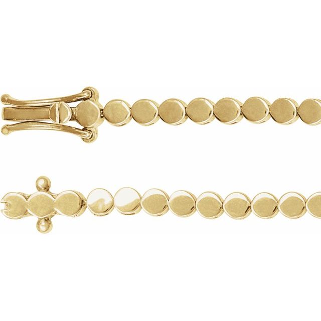 14K Yellow Geometric Line 7" Bracelet yellow gold variant--14K-yellow-gold