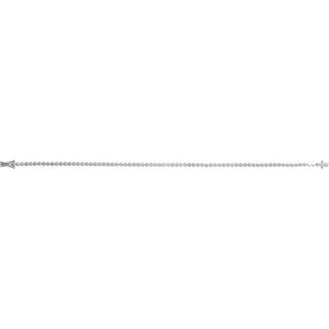 Sterling silver circle tennis bracelet, product view Silver variant--Sterling-Silver
