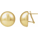14K Yellow 18 mm Domed Earrings yellow gold variant--Gold-fill variant--14K-yellow-gold