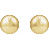 classic gold button dome post earrings yellow gold variant--Gold-fill variant--14K-yellow-gold