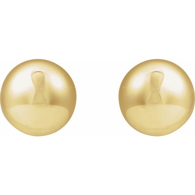 classic gold button dome post earrings yellow gold variant--Gold-fill variant--14K-yellow-gold