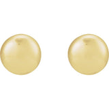classic gold dome post earrings close up yellow gold variant--14K-yellow-gold