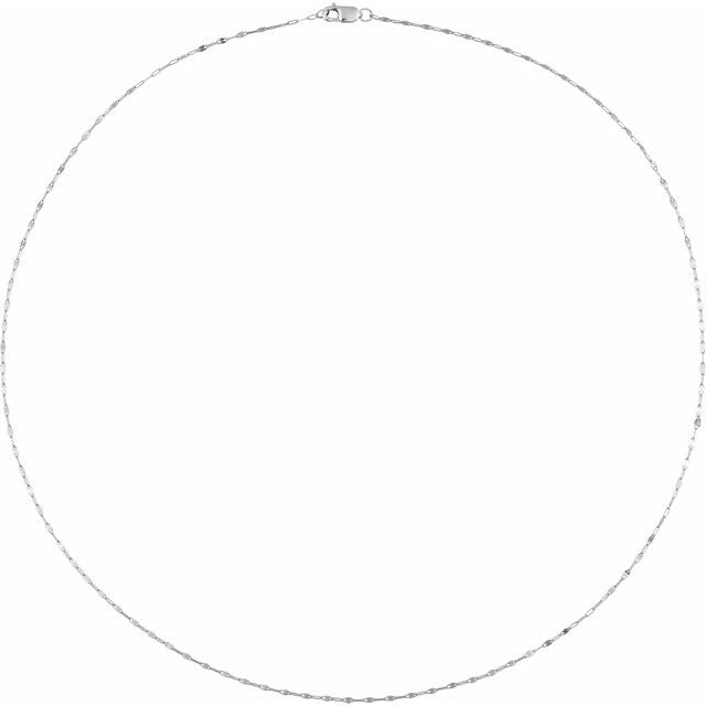 14k white gold keyhole chain minimalist jewelry variant--14K-white-gold variant--16in variant--18in variant--20in variant--24in variant--7in variant--Sterling-Silver