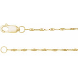keyhole chain in solid 14k yellow gold close up variant--14K-yellow-gold variant--16in variant--18in variant--20in variant--24in