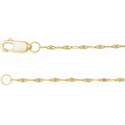 14K Yellow 1.5 mm Keyhole 24" Chain