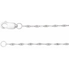 14K White 1.5 mm Keyhole 24" Chain