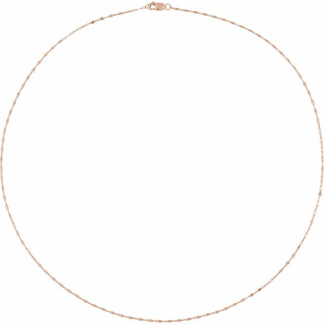 keyhole chain in solid 14k rose gold variant--14K-rose-gold variant--16in variant--18in variant--20in variant--24in variant--7in