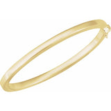 Square tube hinged bangle in 14K gold, side angle yellow gold variant--14K-yellow-gold variant--4mm