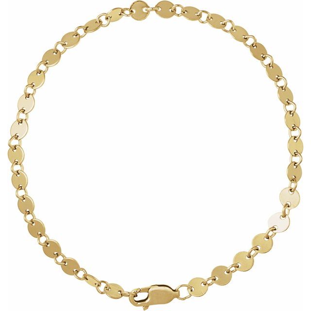 Gold-fill Reflective dot-link bracelet with polished finish