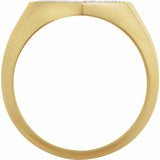 14K Yellow 1/3CTW Natural Diamond Heart Signet Ring variant--14K-yellow-gold